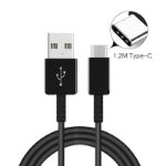 Picture of Samsung 1M Long USB-C Data Sync Lead Charger Cable For Galaxy S9 S9 Plus A80 A70 - Black