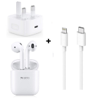 Picture of Earbuds for Apple iPhone, iPad, MacBook & Apple TV | MagSafe Wireless Charging Bluetooth Headset with Immersive Bass Sound  | 1 Year Warranty