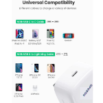 Picture of SPEEDY USB-C Charger Plug Type C Fast PD Adapter Supports 18W, 20W Max Output Compatible with iPhone 13/13 Mini/13 Pro/13 Pro Max/12/SE 2020/11, MacBook Air/Pro/Mini, iPad Mini 6 & iPad Air 4.