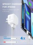 Picture of SPEEDY® iPhone 14 Dual Port USB C + USB A Power Adapter 20W PD/QC3.0 Super Fast Charger for iPhone iPad Samsung Huawei & MacBook
