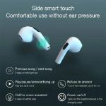 Picture of Pro 6 Earbuds Stereo New Gen Earphones for Apple iPhone iPad MacBook Touch Control Wireless Charging & Noise Reduction Headphones, 1 Year Warranty
