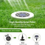 Picture of Solar Lights for Outdoor Garden 8 LEDs Solar Ground Lights Waterproof Solar Powered Pathway Lights