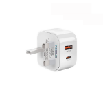 Picture of SPEEDY® iPhone 14 Dual Port USB C + USB A Power Adapter 20W PD/QC3.0 Super Fast Charger for iPhone iPad Samsung Huawei & MacBook