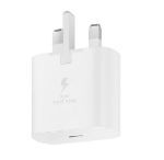 Picture of Samsung 25W Fast Charging USB-C Mains Plug/Wall Charger for Samsung Galaxy S22 5G | S22+ 5G | S22 Ultra and Other USB Type C Devices – White