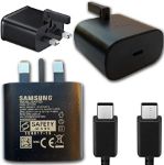 Picture of Samsung 25W Fast Charging Adapter USB-C Mains Plug/Wall Charger for Samsung Galaxy S21 5G | S21+ 5G | S21 Ultra, UK – Black