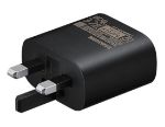 Picture of Samsung 25W Fast Charging Adapter USB-C Mains Plug/Wall Charger for Samsung Galaxy S22 5G | S22+ 5G | S22 Ultra, UK – Black