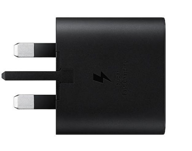 Picture of Samsung 25W Fast Charging Adapter USB-C Mains Plug/Wall Charger for Samsung Galaxy S22 5G | S22+ 5G | S22 Ultra, UK – Black