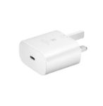 Picture of Samsung S22/S21/S20/Plus/Ultra 25W Ultra Fast Charging Type-C Mains Plug/Wall Charger & USB-C to USB-C Cable Compatible with Galaxy Smartphones and USB Type C Devices - (Charger & Lead) - White