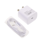 Picture of Samsung S22/S21/S20/Plus/Ultra 25W Ultra Fast Charging Type-C Mains Plug/Wall Charger & USB-C to USB-C Cable Compatible with Galaxy Smartphones and USB Type C Devices - (Charger & Lead) - White