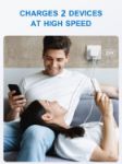 Picture of SPEEDY® Dual Port 20W USB C + USB A Charger Plug UK 3 Pin Power Adapter PD/QC3.0 Dual Port Super Fast Charger 20W Power Adapter for Samsung Galaxy S22/S22+/S22 Ultra / S21/S20/S10/ Note 20/10/9/8 / Samsung S8/S9/S10/Plus and other Huawei, HTC, Nokia, Google & OnePlus Smartphones 