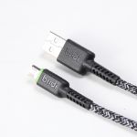 Picture of Budi TYPE-C to USB Charge/Sync Nylon Braided Cable 2M - Black