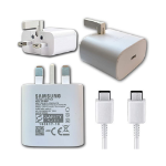 Picture of Samsung S22/S21/S20/Plus/Ultra 25W Ultra Fast Charging Type-C Mains Plug/Wall Charger & USB-C to USB-C Cable Compatible with Galaxy Smartphones and USB Type C Devices - (Charger & Lead) - White