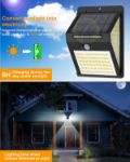 Picture of Solar LED Light Outdoor Lamp PIR Motion Sensor Wall Lights for Garden Street Patio Lawn 180º Wide Angle & Waterproof - 144 LED's