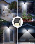 Picture of Solar LED Light Outdoor Lamp PIR Motion Sensor Wall Lights for Garden Street Patio Lawn 180º Wide Angle & Waterproof - 144 LED's