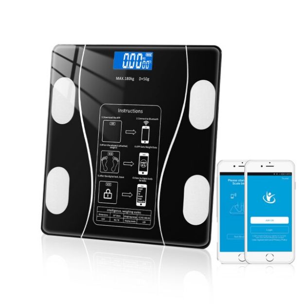 Picture of Digital Body Fat Scale Bluetooth Weighing & Smart BMI Scales, Body Composition Monitors with Smartphone App