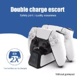Picture of PS5 Controller Charging Station, Fast Charger for Play Station 5 Dual sense / Dual Shock Controller, Upgraded Charging Dock with 2 Types of Cable