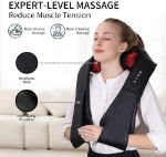 Picture of Neck/ Shiatsu Massager with Heat for Neck, Back, Shoulder, Foot and Leg | Deep Tissue 3D Kneading Best for Relaxing Muscles at Home and Travel, Comfort Gift for Women and Men
