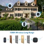 Picture of Wireless Doorbell Battery Operated Cordless, Plug in Waterproof Operating at 1,000 Feet Long Range with 52 Chimes 5 Volume Levels LED Light Easy Install for Home, School, Office
