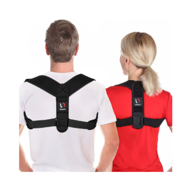Picture of Posture Corrector Adjustable Back Straightener Support for Men and Women - Comfortable Upper Back Brace for Neck Back & Shoulder