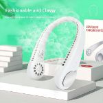 Picture of Portable Bladeless Mini USB Rechargeable Hanging Neck Fan with 360° Airflow, Personal Hands Free Wearable Neckband Small Fans Cooling Quiet for Kids Home Office Travel Sports & Outdoor