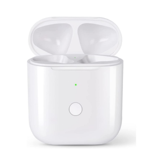 Picture of Wireless Charging Case Replacement Compatible with AirPods Gen 1st and 2nd, Charger Case Replacement with Bluetooth Pairing Button,(White)