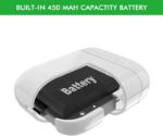 Picture of Wireless Charging Case Replacement Compatible with AirPods Gen 1st and 2nd, Charger Case Replacement with Bluetooth Pairing Button,(White)
