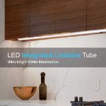 Picture of LED Tube Light T8 2FT, 12W Integrated Linkable Tube 2200lm, 6500K (Super Bright White), 12W Ultra Slim High Output, Utility Shop LED Light, Kitchen Ceiling and Under Cabinet Light