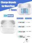 Picture of Wireless Charging Case Replacement Compatible with AirPods Pro Charging Case, Charger Case with Bluetooth Pairing Sync Button - White