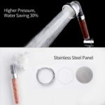 Picture of Shower Head with Hose Powerful Flow with Beads Filter Pressure Boosting Shower Head Spray with 3 Modes Water Saving Bathing for Adults Children Pets Home and Gym Use