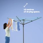 Picture of Outdoor Garden 4 Arm 45m folding Rotary Washing Line Clothes Airer Dryer with Free Ground Spike and Cover