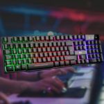 Picture of Bactlit Gaming Keyboard,Rii RK100 Plus 7 Color Rainbow LED Backlit Mechanical Feeling USB Wired Gaming Keyboard (UK Layout)