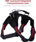 Picture of Dog Harness Adjustable Mesh Pet Chest Strap No Pull Puppy Vest Harness Breathable Soft Padded for Large Medium & Small Dogs (Black & Red)