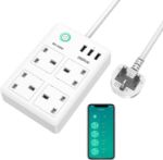 Picture of Smart Extension Lead, Compatible with Alexa and Google Home Smart Power Strip, WiFi Smart Plug with 4 AC Outlets and 3 USB Ports | Surge Protection, Voice Control & APP Control | 2.4GHz