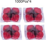 Picture of 4000 Pieces Rose Petals, Artificial Silk Flowers Petals Romantic Decorations Emulation Rose Petals for Wedding Decoration, Valentine's Day, Confession & Party Decorations