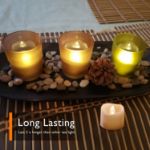 Picture of Realistic and Bright Flickering Flameless LED Tea Light Battery Operated Pack of 24, Electric Fake Candle in Warm White & Wave Open
