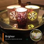 Picture of Realistic and Bright Flickering Flameless LED Tea Light Battery Operated Pack of 24, Electric Fake Candle in Warm White & Wave Open