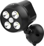 Picture of Outdoor LED Security Light Battery Powered [Pack of 2], PIR Motion Sensor Spotlight Weatherproof Outdoor Wall Light for Garden & Walkways, 600 Lumen 8W (Black)
