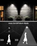 Picture of Outdoor LED Security Light Battery Powered [Pack of 2], PIR Motion Sensor Spotlight Weatherproof Outdoor Wall Light for Garden & Walkways, 600 Lumen 8W (Black)