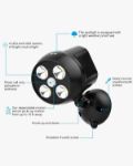 Picture of Outdoor LED Security Light Battery Powered [Pack of 2], PIR Motion Sensor Spotlight Weatherproof Outdoor Wall Light for Garden & Walkways, 600 Lumen 8W (Black)