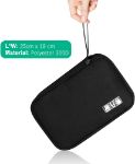 Picture of Electronics Accessories Organizer Bag, Travel Cable Organiser Universal Carry Travel Gadget Compact & Slim Mini Bag for Cable, Drive, SD Card, Charger, USB & Hard Disk