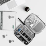 Picture of Electronics Accessories Organizer Bag, Travel Cable Organiser Universal Carry Travel Gadget Compact & Slim Mini Bag for Cable, Drive, SD Card, Charger, USB & Hard Disk