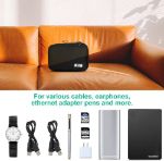 Picture of Electronics Accessories Organizer Bag, Travel Cable Organiser Universal Carry Travel Gadget Compact & Slim Mini Bag for Cable, Drive, SD Card, Charger, USB & Hard Disk