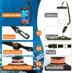 Picture of Unbreakable Waterproof Phone Case 2xPack, IPX8 Waterproof Phone Pouch Dry Bag for iPhone 14 13 12 11 XR X XS SE 8 7 Samsung S22 S21 S20 S10 S9 Huawei P40 Mate 40