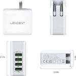 Picture of USB Charger Plug Worldwide Travel Charger Adapter 4-Port USB Universal Travel Adaptor, 22W/5V 4.4A Wall Charger for iPhone, iPad, Android, Tablets and Laptops