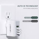 Picture of USB Charger Plug Worldwide Travel Charger Adapter 4-Port USB Universal Travel Adaptor, 22W/5V 4.4A Wall Charger for iPhone, iPad, Android, Tablets and Laptops