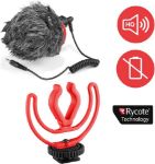 Picture of Wavo Mobile Compact On-Camera Microphone With Rycote Shock Mount Deadcat Windscreen for Smartphone Professional Microphone for Vlogging iPhone & Android  Smartphones