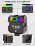 Picture of Video Light RGB, Rechargable Photography Lights Camera Light Mini 360° Full-Color with Cold Shoe 2500K-9500K, Led Panel Support Magnet Adsorption