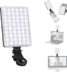 Picture of LED Video Conference Light Kit with Clip & Phone Holder for iPhone/Tablet/Laptop, Dimmable CRI 95+ with 3 Light Modes, Built-in 2000mAh Battery for Zoom Calls/Remote Working/Live Stream/Selfie