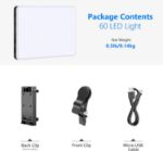 Picture of LED Video Conference Light Kit with Clip & Phone Holder for iPhone/Tablet/Laptop, Dimmable CRI 95+ with 3 Light Modes, Built-in 2000mAh Battery for Zoom Calls/Remote Working/Live Stream/Selfie