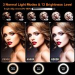 Picture of 12.6'' Selfie Ring Light with Tripod Stand & Phone Holder Tall 188cm/74'', GerTong LED Circle Ringlight with 40 RGB Mode 13 Brightness for Makeup YouTube Tiktok, Wireless Remote for iPhone Android